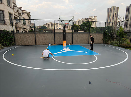 碧桂園別墅硅PU籃球場